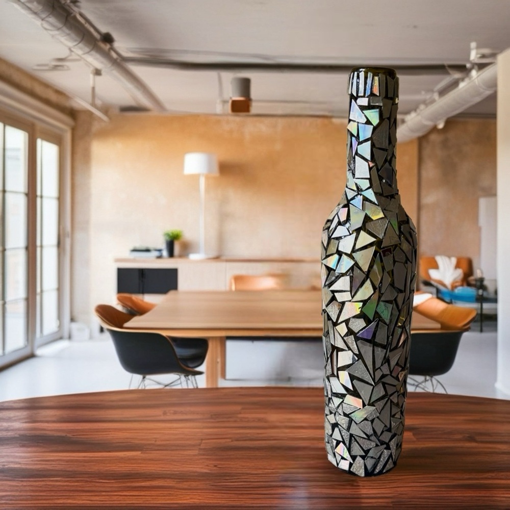 Mosaic Glass Bottle Decor - Picture 6 of 6